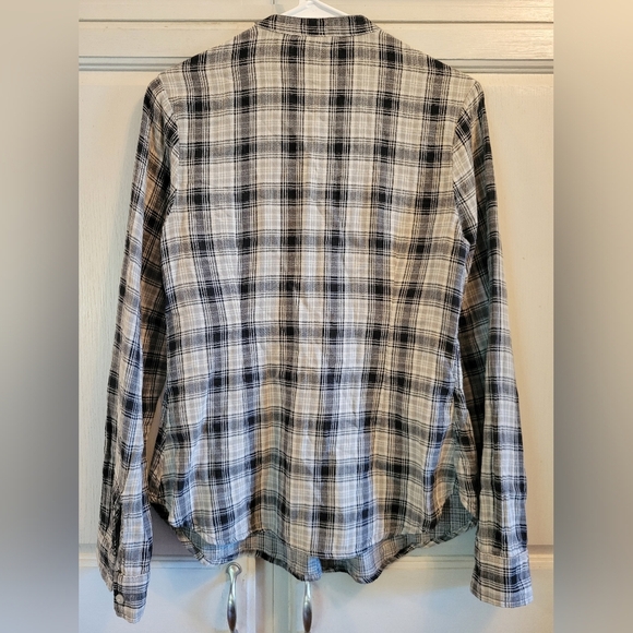 Converse One Star⭐ Women's Button Up Flannel Long Sleeve Top - Picture 2 of 6